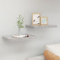 Scaffali A Parete 2 Pz 90X23,5X3,8 Cm In Mdf Grigio Cemento