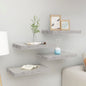 Scaffali A Parete 2 Pz 90X23,5X3,8 Cm In Mdf Grigio Cemento