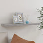 Scaffali A Parete 2 Pz 90X23,5X3,8 Cm In Mdf Grigio Cemento