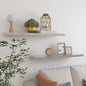 Scaffali A Parete 2 Pz 90X23,5X3,8 Cm In Mdf Grigio Cemento