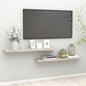Scaffali A Parete 2 Pz 90X23,5X3,8 Cm In Mdf Grigio Cemento