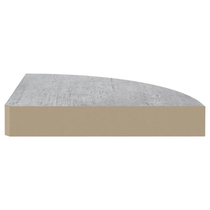 Mensole Angolari 4 Pz 35X35X3,8 Cm In Mdf Grigio Cemento