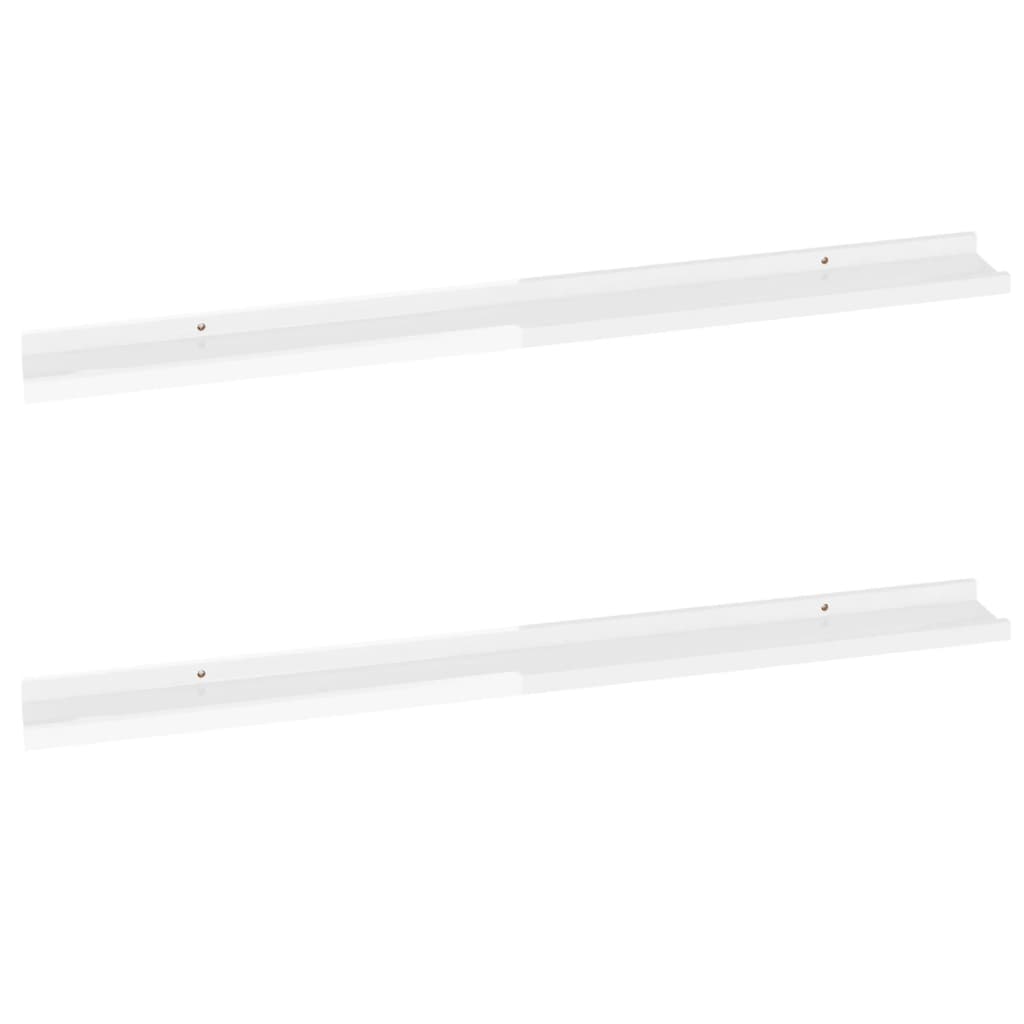 Mensole Da Parete 2 Pz Bianco Lucido
