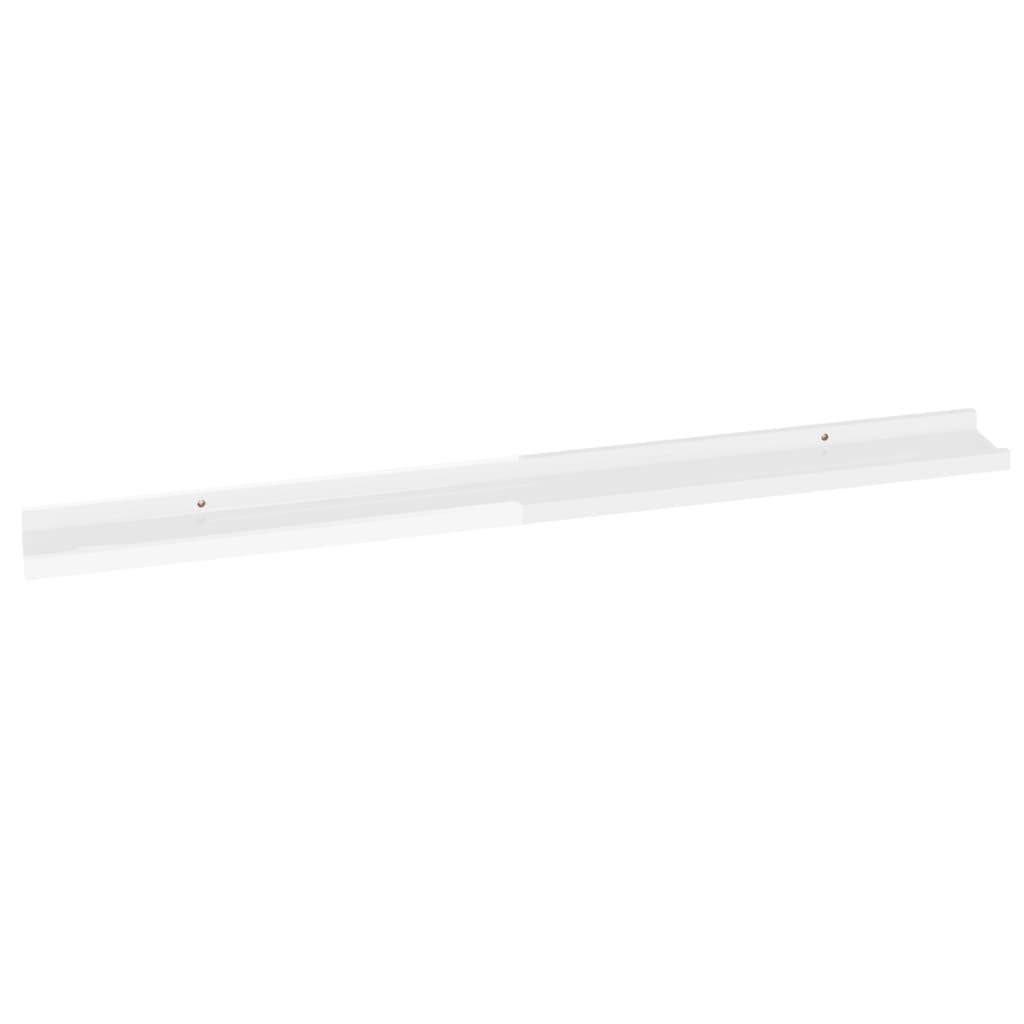 Mensole Da Parete 2 Pz Bianco Lucido