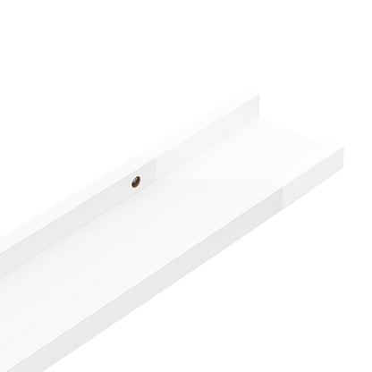 Mensole Da Parete 2 Pz Bianco Lucido