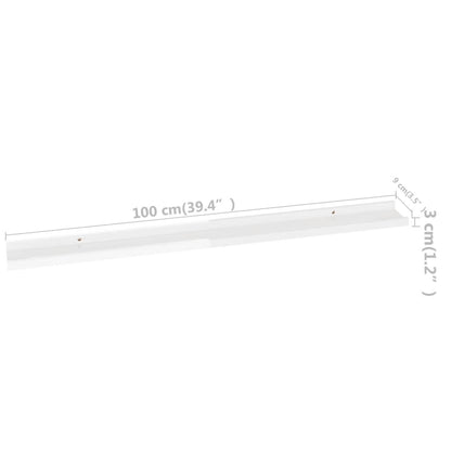 Mensole Da Parete 2 Pz Bianco Lucido