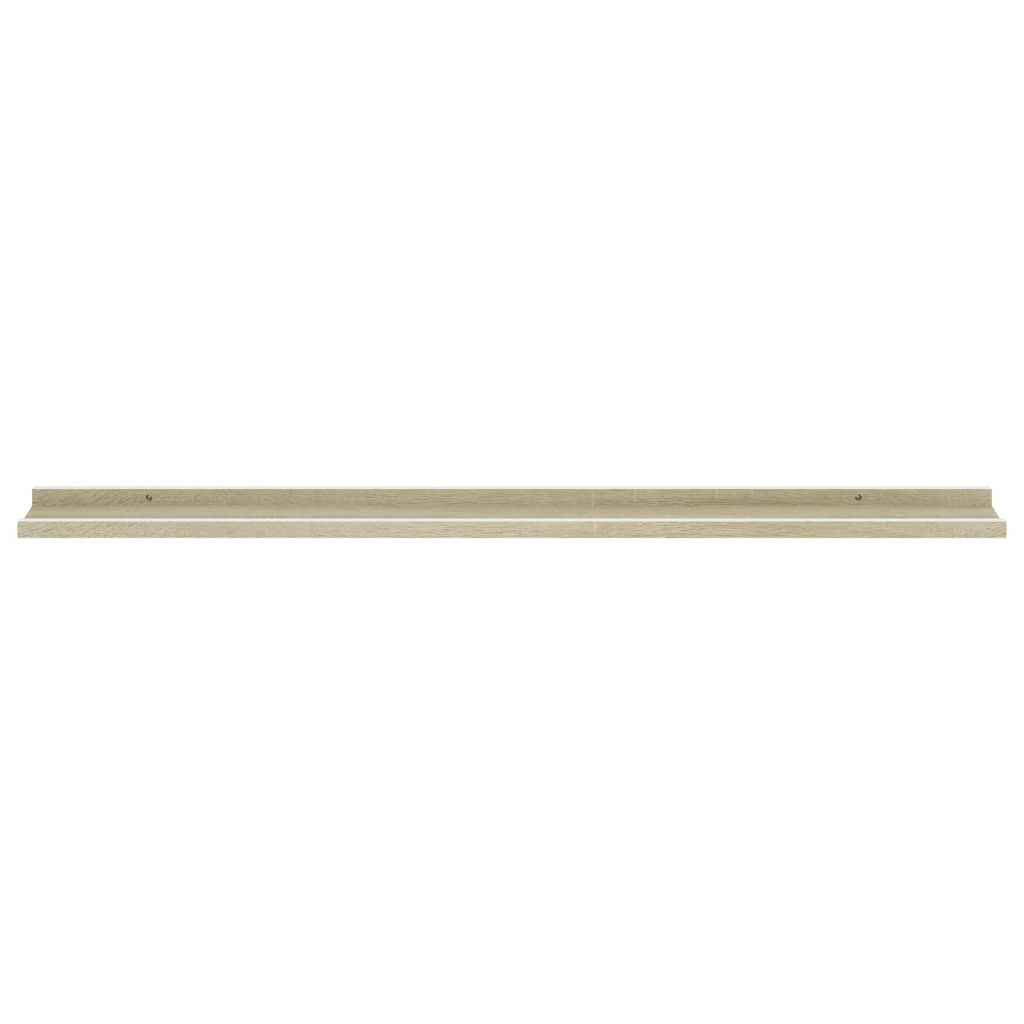 Mensole Da Parete 2 Pz Bianco E Rovere Sonoma