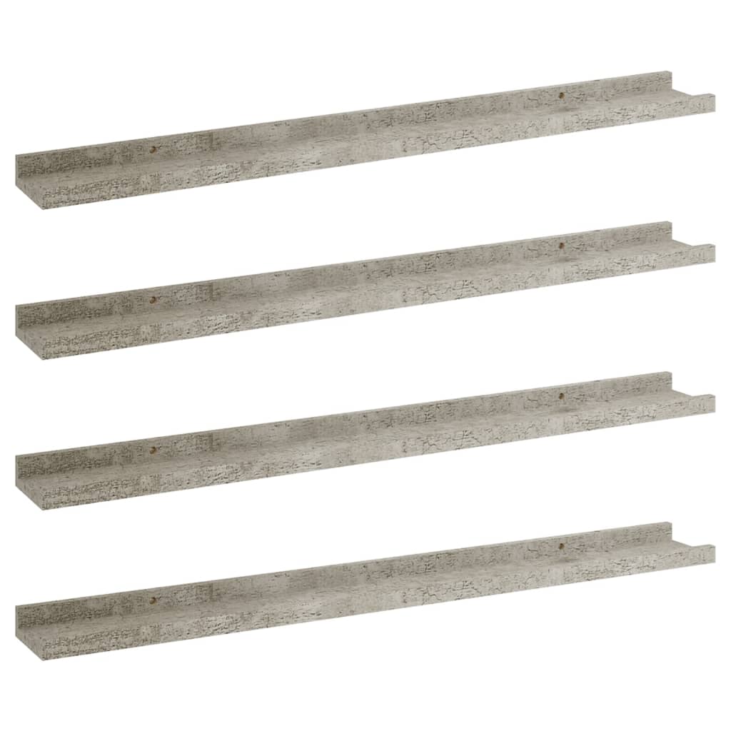 Mensole Da Parete 4 Pz Grigio Cemento