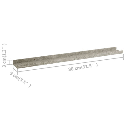 Mensole Da Parete 4 Pz Grigio Cemento