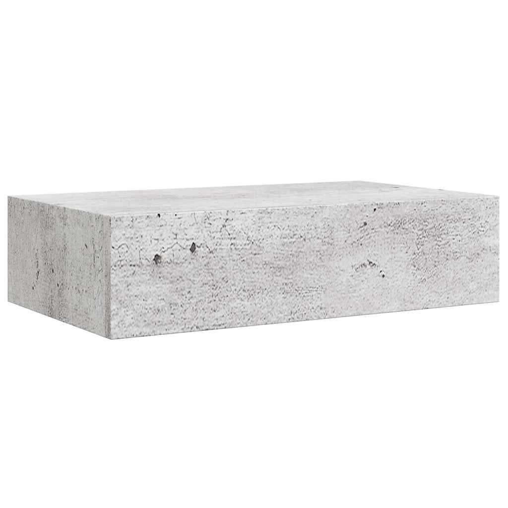 Scaffale Con Cassetti Da Parete 40X23,5X10Cm Mdf Grigio Cemento