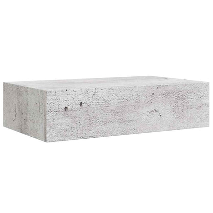 Scaffale Con Cassetti Da Parete 40X23,5X10Cm Mdf Grigio Cemento