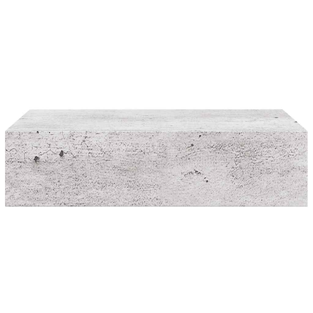Scaffale Con Cassetti Da Parete 40X23,5X10Cm Mdf Grigio Cemento