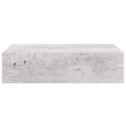 Scaffale Con Cassetti Da Parete 40X23,5X10Cm Mdf Grigio Cemento