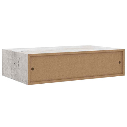 Scaffale Con Cassetti Da Parete 40X23,5X10Cm Mdf Grigio Cemento
