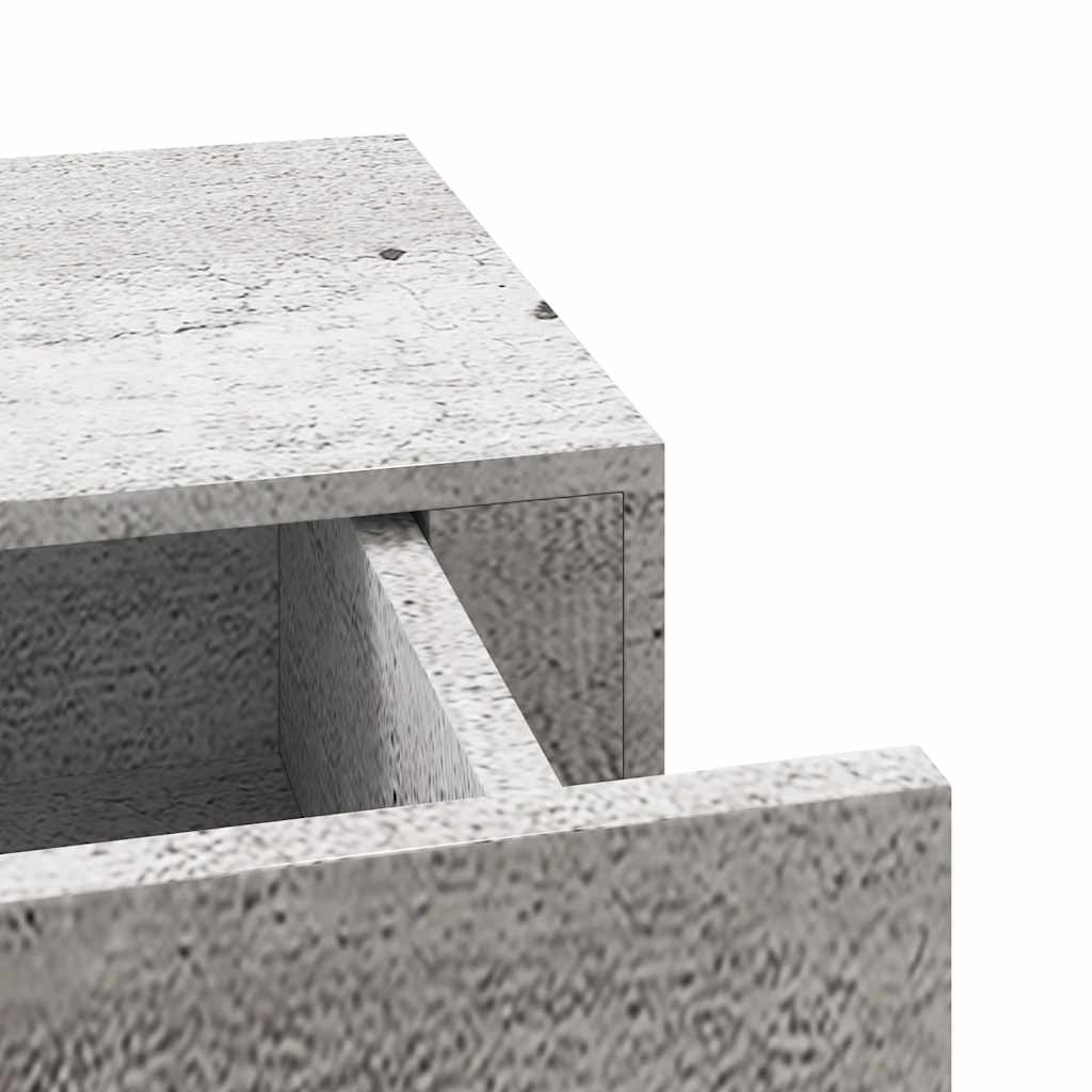 Scaffale Con Cassetti Da Parete 40X23,5X10Cm Mdf Grigio Cemento