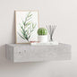 Scaffale Con Cassetti Da Parete 40X23,5X10Cm Mdf Grigio Cemento