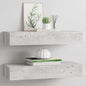 Scaffale Con Cassetti Da Parete 40X23,5X10Cm Mdf Grigio Cemento