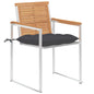 Sedie Da Giardino Con Cuscini 8 Pz In Legno Massello Di Teak