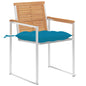 Sedie Da Giardino Con Cuscini 8 Pz In Legno Massello Di Teak