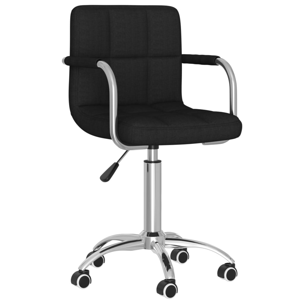 Sedia Girevole Da Ufficio Nera In Tessuto