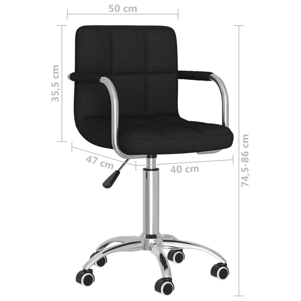 Sedia Girevole Da Ufficio Nera In Tessuto