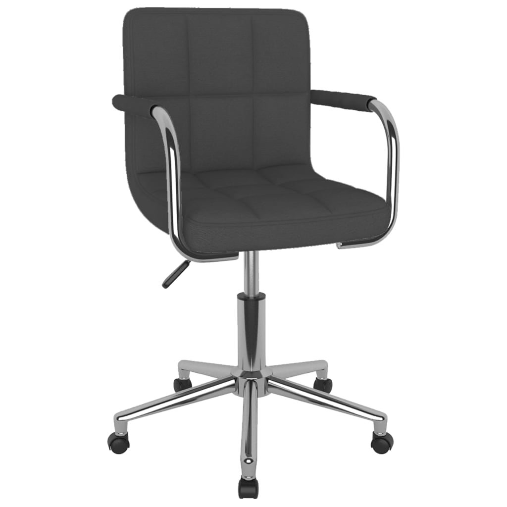 Sedia Da Ufficio Girevole Grigio Scuro In Tessuto