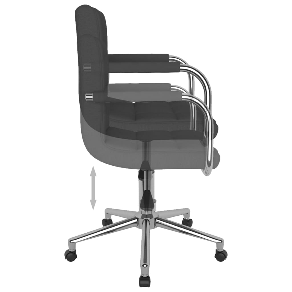Sedia Da Ufficio Girevole Grigio Scuro In Tessuto