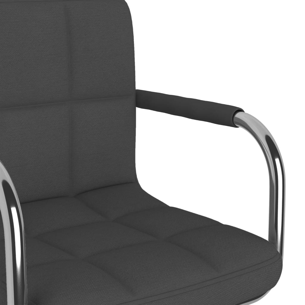 Sedia Da Ufficio Girevole Grigio Scuro In Tessuto