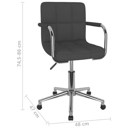 Sedia Da Ufficio Girevole Grigio Scuro In Tessuto