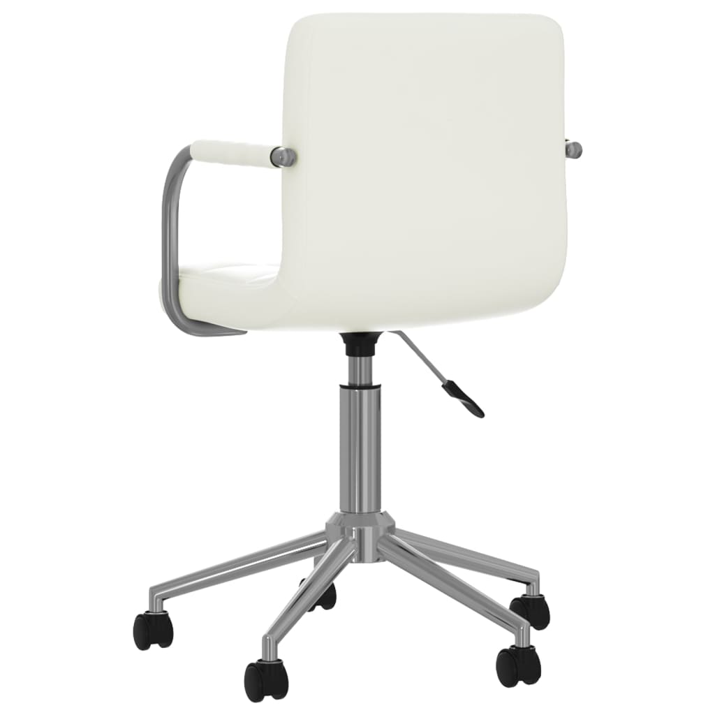 Sedia Da Ufficio Girevole Bianca In Similpelle