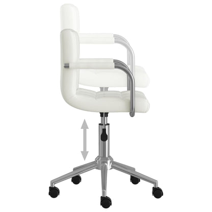 Sedia Da Ufficio Girevole Bianca In Similpelle