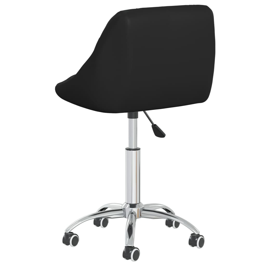 Sedia Da Ufficio Girevole Nera In Similpelle