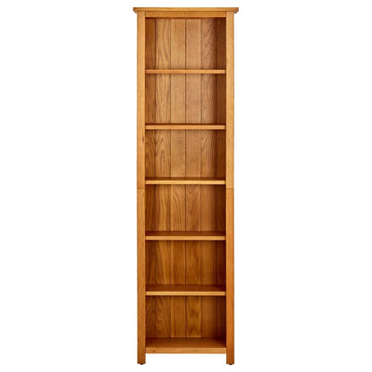 Libreria A 6 Ripiani In Legno Massello Di Rovere
