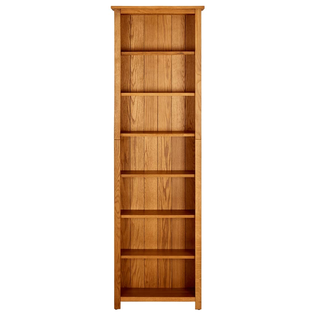 Libreria A 6 Ripiani In Legno Massello Di Rovere
