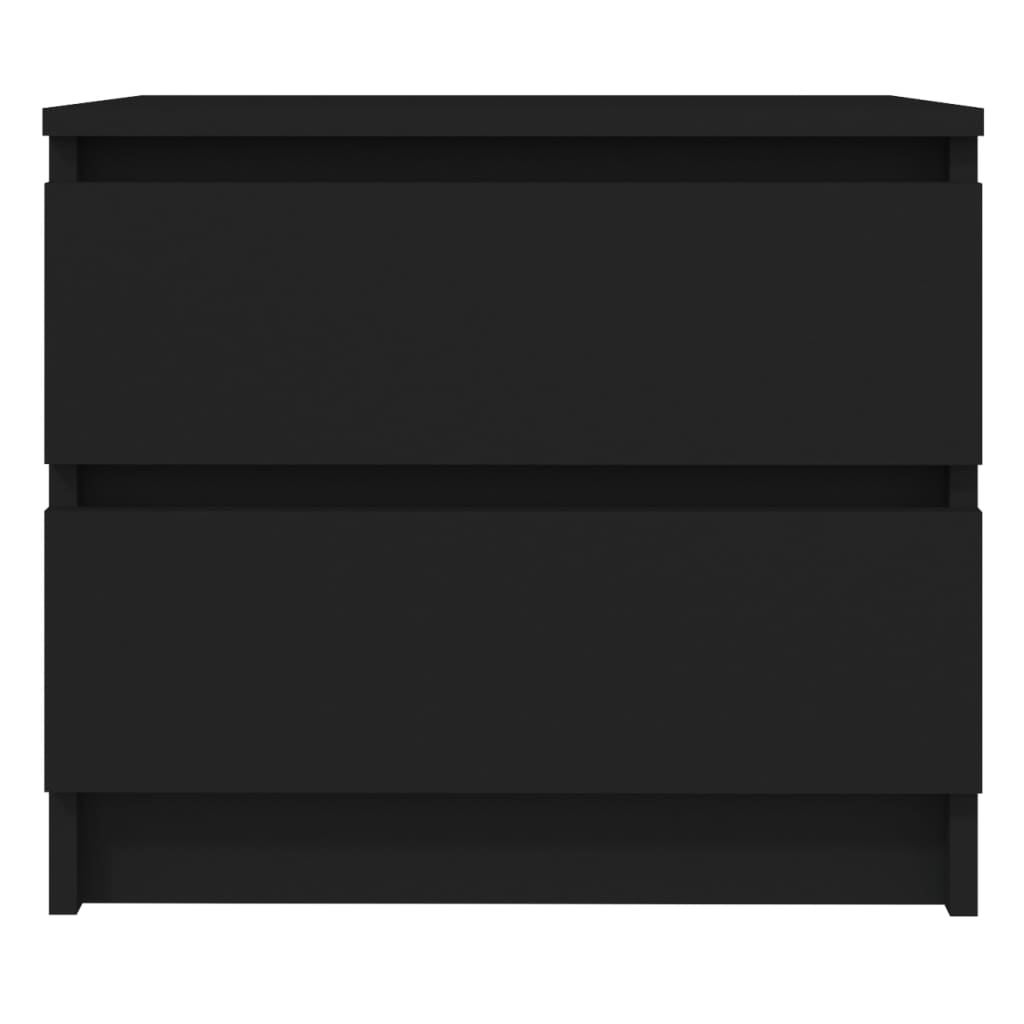 Comodini 2 Pz Neri 50X39X43,5 Cm In Legno Multistrato