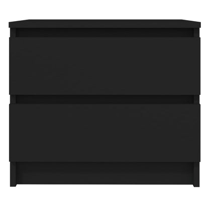 Comodini 2 Pz Neri 50X39X43,5 Cm In Legno Multistrato