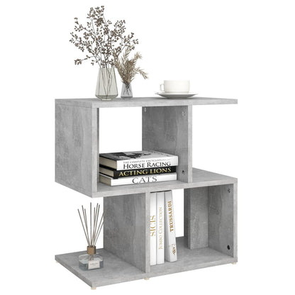 Comodini 2Pz Grigio Cemento 50X30X51,5 Cm In Legno Multistrato Bianco