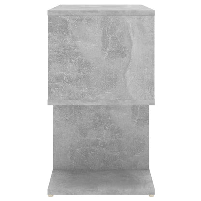 Comodini 2Pz Grigio Cemento 50X30X51,5 Cm In Legno Multistrato Bianco