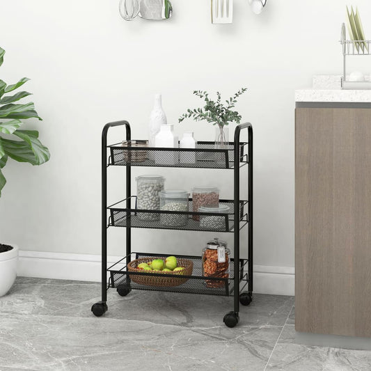 Carrello Da Cucina Con 3 Ripiani In Ferro