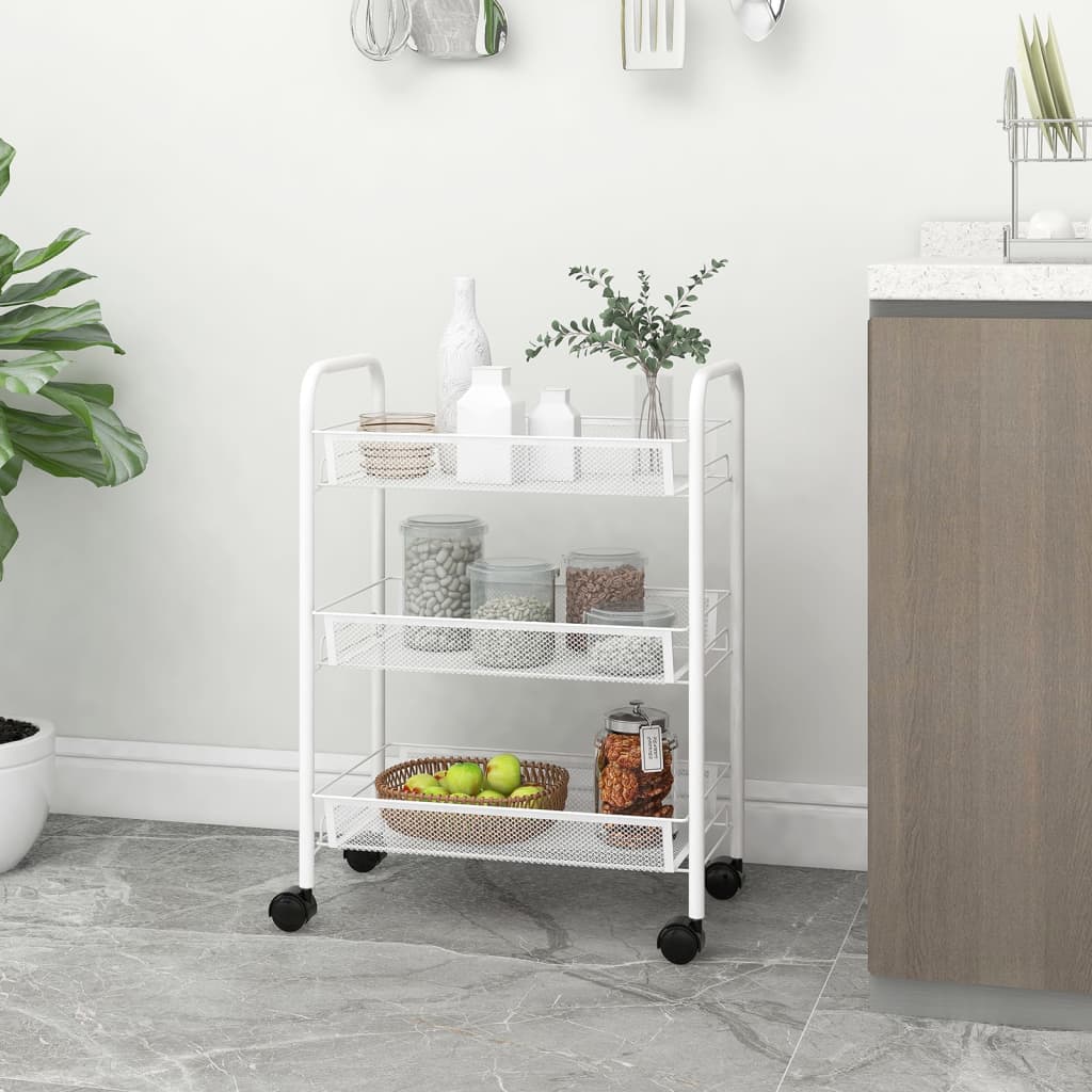 Carrello Da Cucina Con 3 Ripiani In Ferro