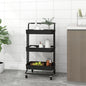 Carrello Da Cucina 3 Ripiani 42X35X85 Cm Ferro E Abs