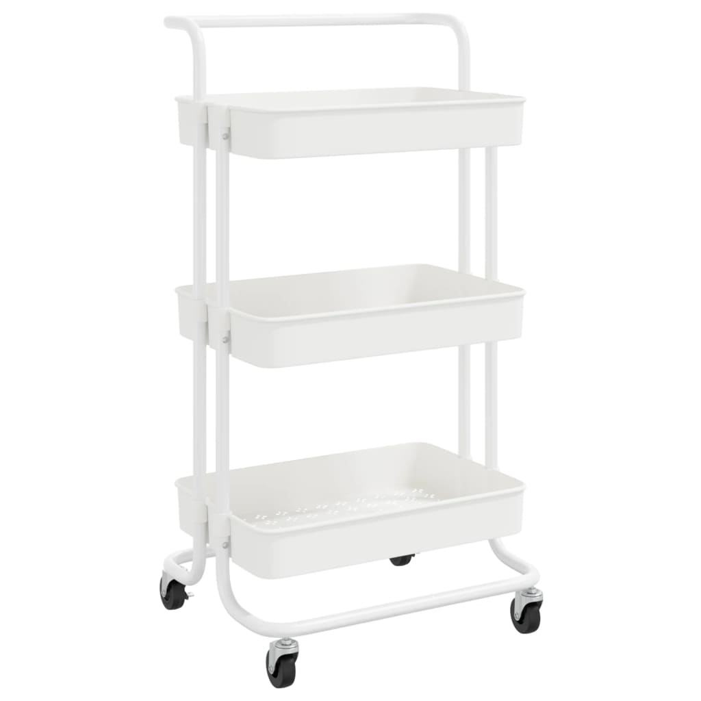 Carrello Da Cucina 3 Ripiani 42X35X85 Cm Ferro E Abs