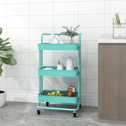 Carrello Da Cucina 3 Ripiani 42X35X85 Cm Ferro E Abs
