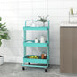 Carrello Da Cucina 3 Ripiani 42X35X85 Cm Ferro E Abs