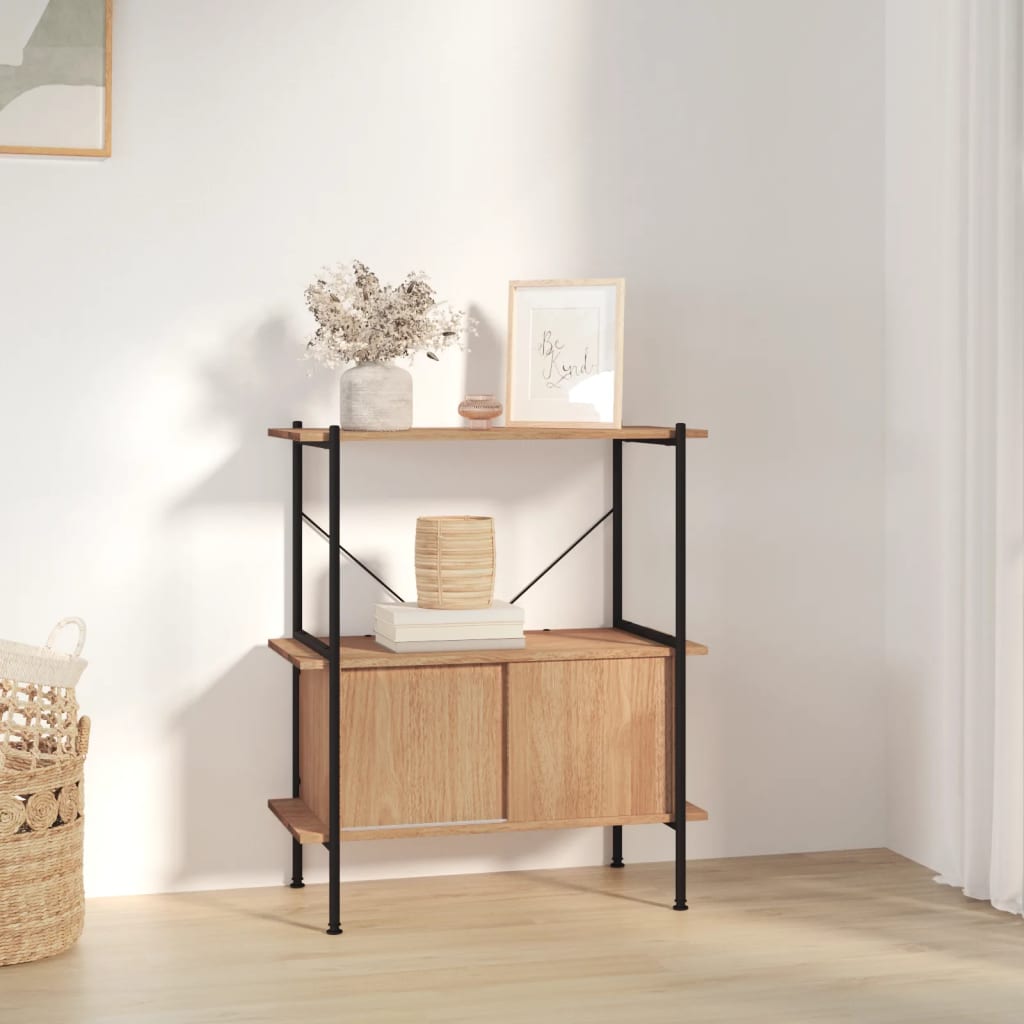 Scaffalatura 5 Livelli Con Mobile 80X40X Acciaio E Legno