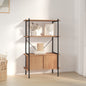 Scaffalatura 5 Livelli Con Mobile 80X40X Acciaio E Legno