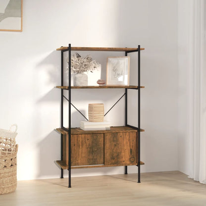 Scaffalatura 5 Livelli Con Mobile 80X40X Acciaio E Legno