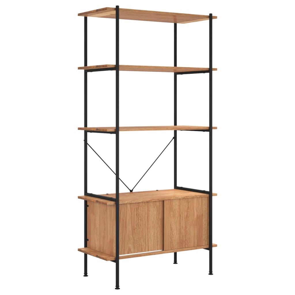 Scaffalatura 5 Livelli Con Mobile 80X40X Acciaio E Legno