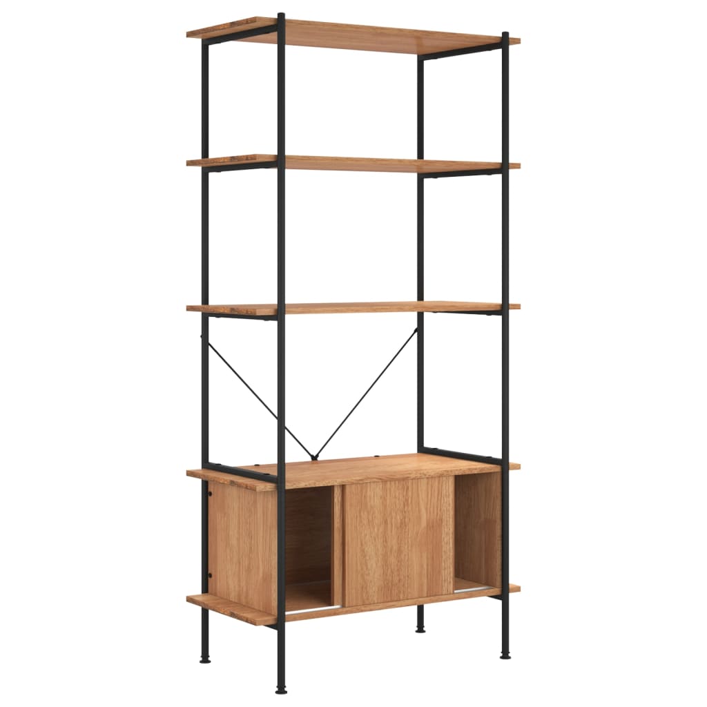 Scaffalatura 5 Livelli Con Mobile 80X40X Acciaio E Legno