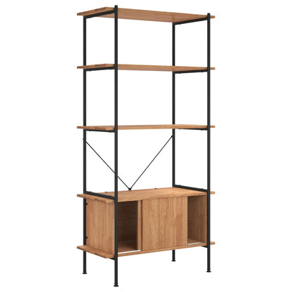 Scaffalatura 5 Livelli Con Mobile 80X40X Acciaio E Legno